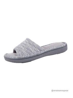 Isotoner Premium Knit Slide Slippers Moisture-Wicking Indoor/Outdoor Machine